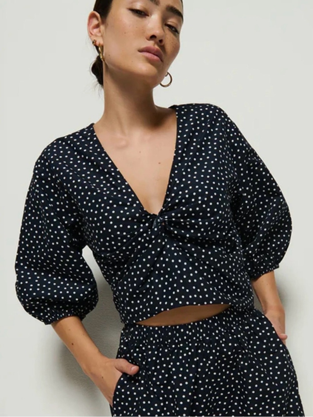 Nation Ltd Celeste Top Cabana Polka Dot size M